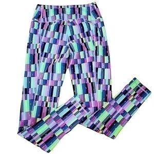 VSX Sport Bright Multicolor Geometric Knockout Tight Active Leggings​